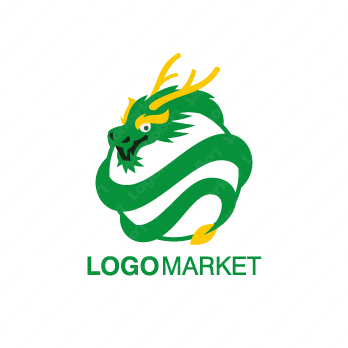 ドラゴンと龍と中国のロゴ