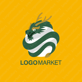 ドラゴンと龍と中国のロゴ