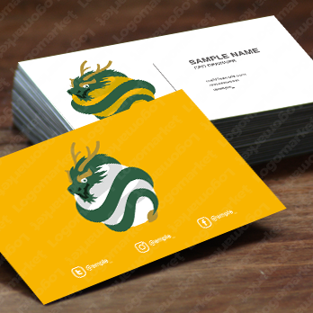 ドラゴンと龍と中国のロゴ