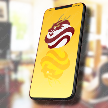 ドラゴンと龍と中国のロゴ