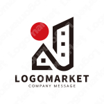 Jと街並みと日本のロゴ