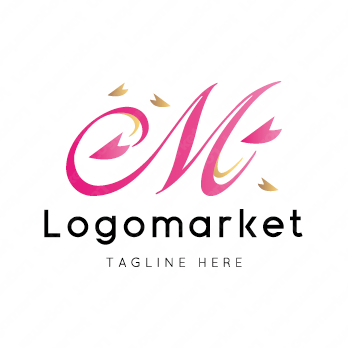 Mとmと桜のロゴ