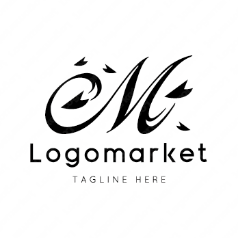 Mとmと桜のロゴ