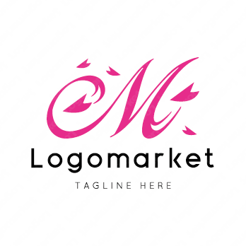 Mとmと桜のロゴ
