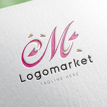 Mとmと桜のロゴ