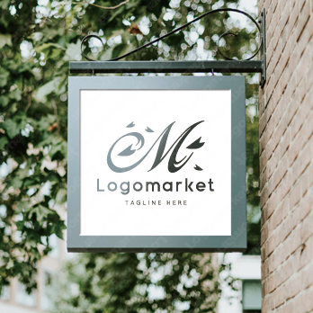 Mとmと桜のロゴ