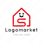 Sと家と笑顔のロゴ