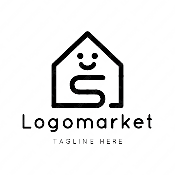 Sと家と笑顔のロゴ