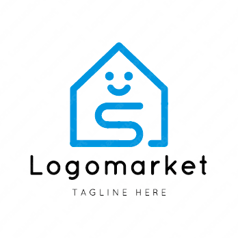 Sと家と笑顔のロゴ