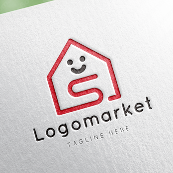 Sと家と笑顔のロゴ