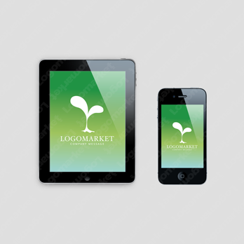 芽と再生と生命力のロゴ