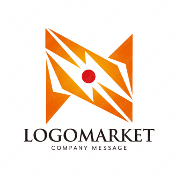 Nと稲妻と光線のロゴ