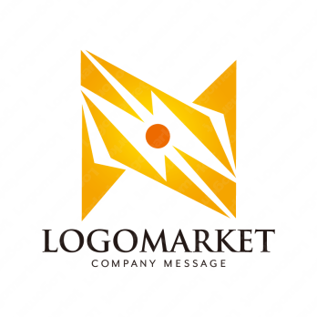 Nと稲妻と光線のロゴ