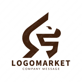 馬とシンプルと存在感のロゴ