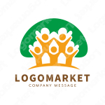 大樹と繋がりと繁栄のロゴ