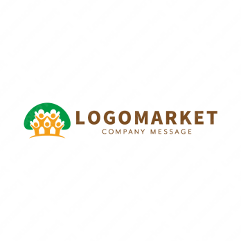 大樹と繋がりと繁栄のロゴ