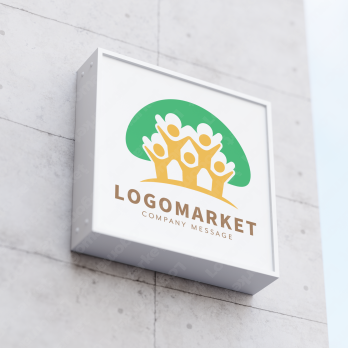 大樹と繋がりと繁栄のロゴ