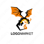 炎と竜と龍のロゴ