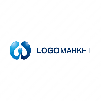 WとUと柔らかのロゴ