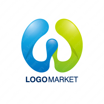 WとUと柔らかのロゴ