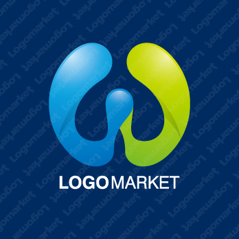 WとUと柔らかのロゴ