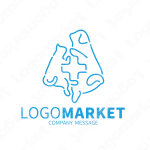 動物と病院とかわいいのロゴ