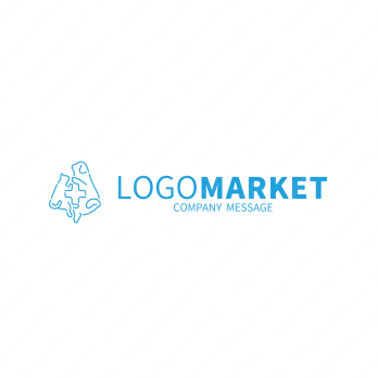 動物と病院とかわいいのロゴ