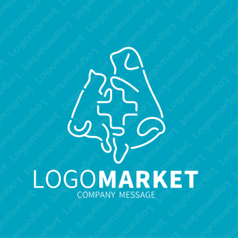 動物と病院とかわいいのロゴ