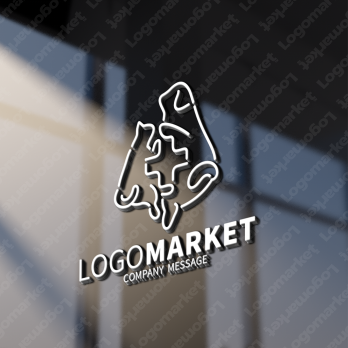 動物と病院とかわいいのロゴ