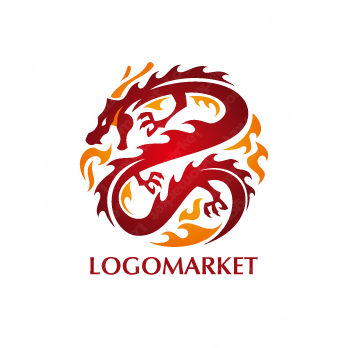 中国と龍と竜のロゴ