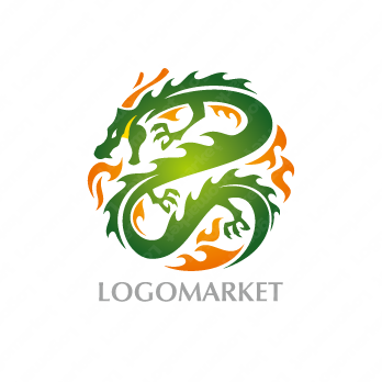 中国と龍と竜のロゴ