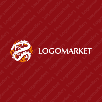 中国と龍と竜のロゴ