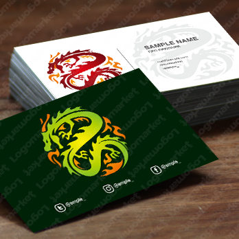 中国と龍と竜のロゴ