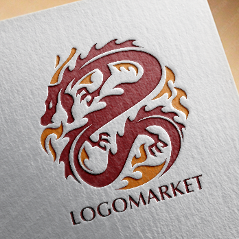 中国と龍と竜のロゴ