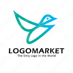 鳥と飛翔と上昇のロゴ