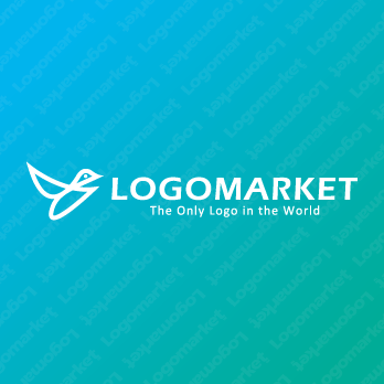 鳥と飛翔と上昇のロゴ