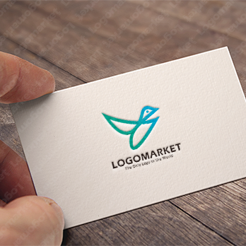 鳥と飛翔と上昇のロゴ