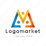 Mと人と勝利のロゴ