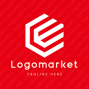 Eとeと六角形のロゴ