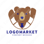 クマと医者とキャラクターのロゴ