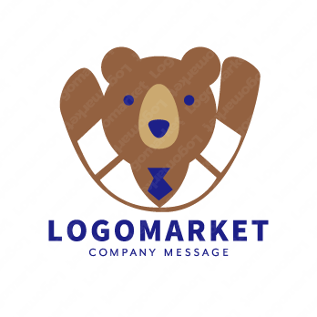 クマと医者とキャラクターのロゴ