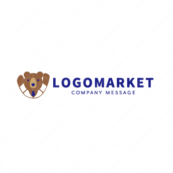 クマと医者とキャラクターのロゴ