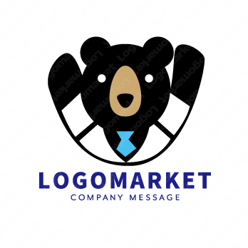 クマと医者とキャラクターのロゴ