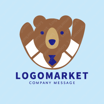 クマと医者とキャラクターのロゴ