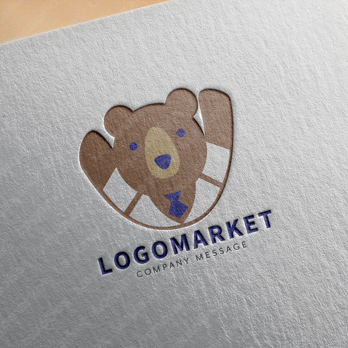 クマと医者とキャラクターのロゴ