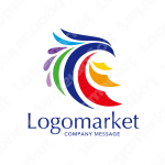 不死鳥と心と明るい未来のロゴ