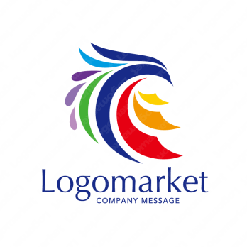 不死鳥と心と明るい未来のロゴ