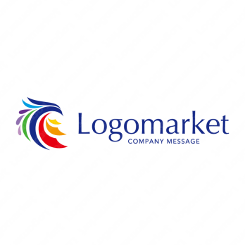 不死鳥と心と明るい未来のロゴ