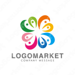 人とクローバーと幸福のロゴ