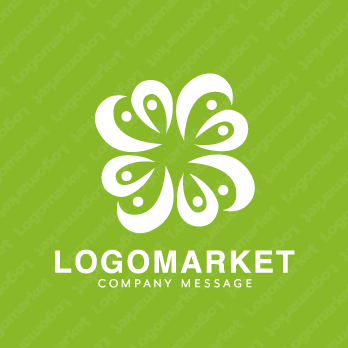 人とクローバーと幸福のロゴ